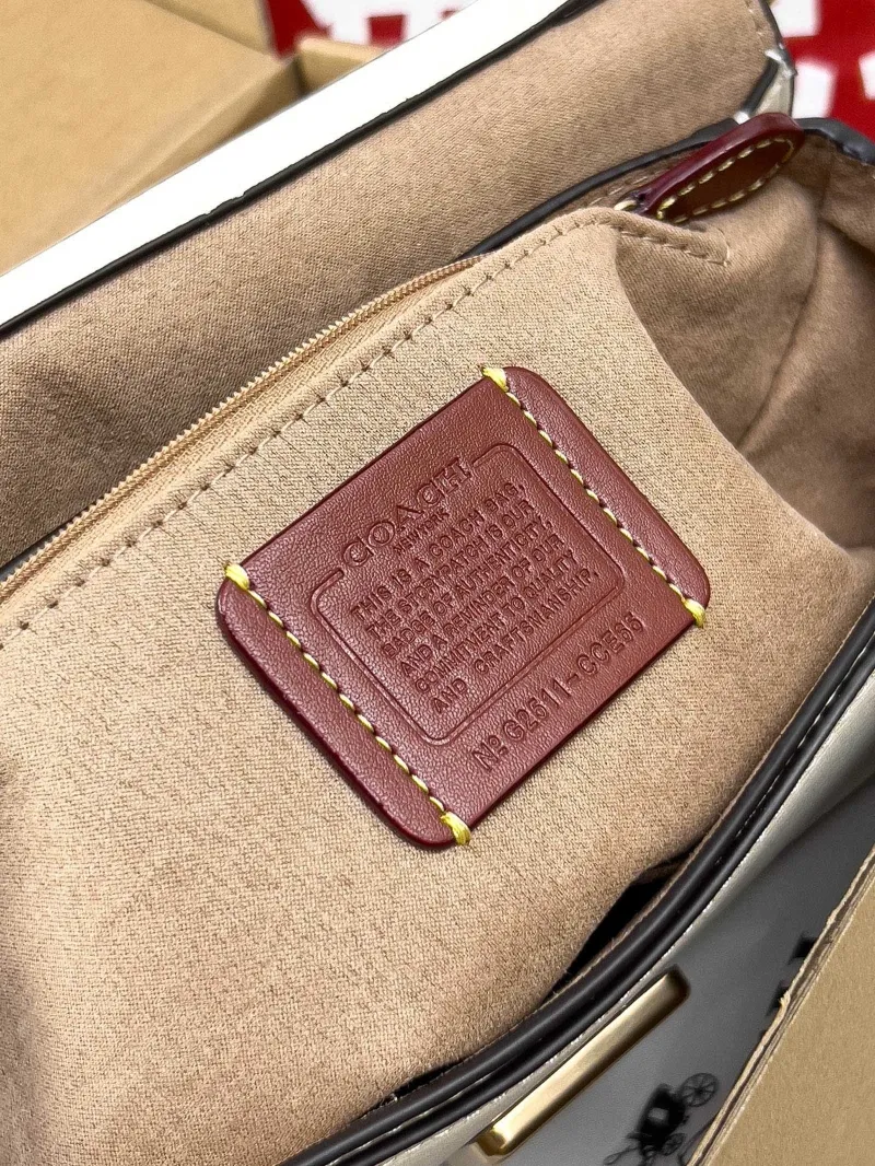 Coach White Top Handle Bag 110 - Image 6