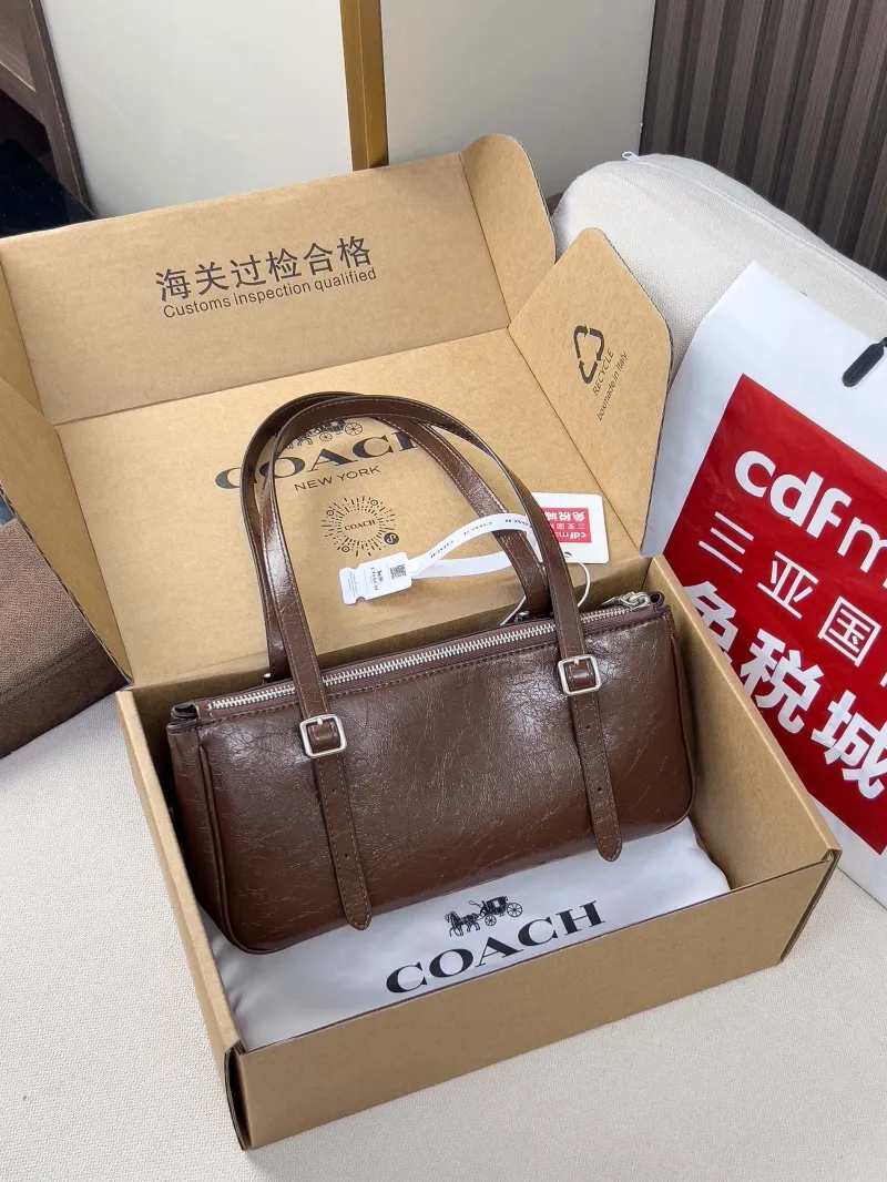 Alternative view of Coach Brown Leather Top Handle Bag 120