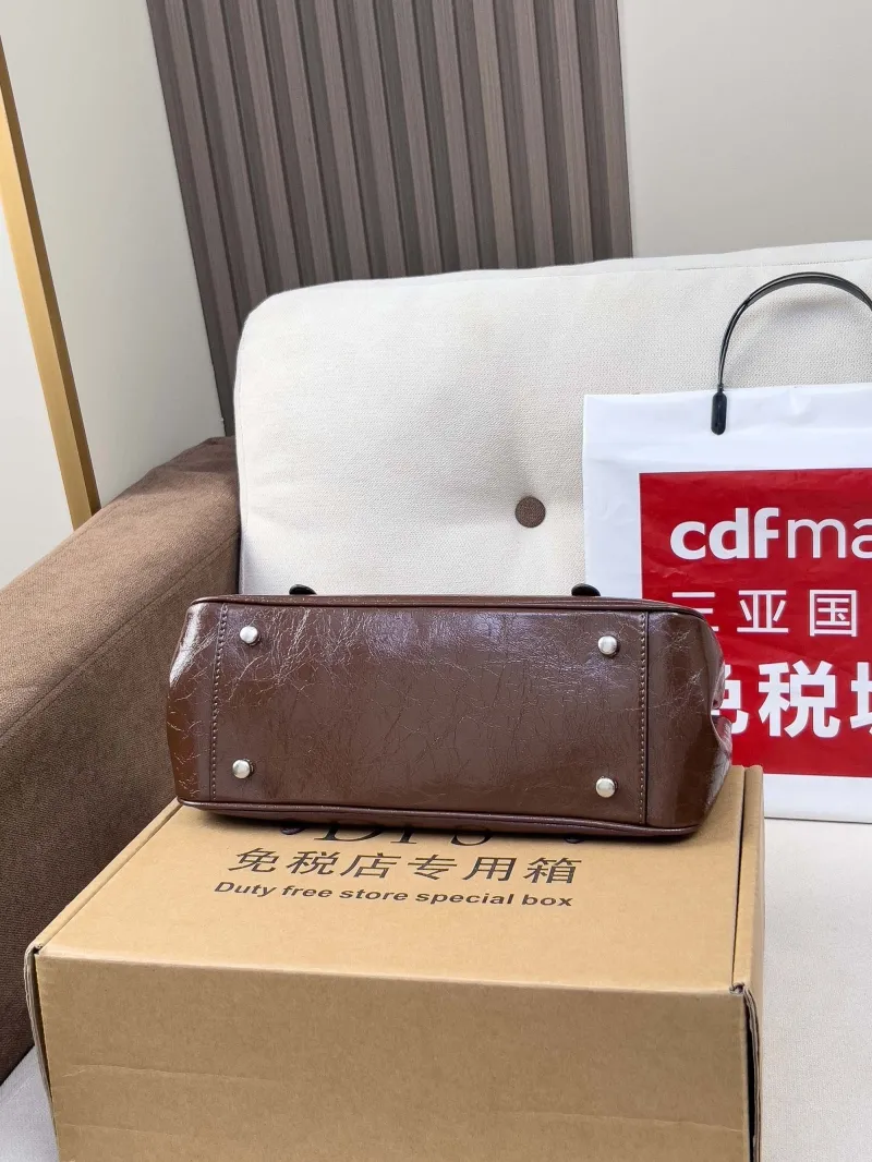 Coach Brown Leather Top Handle Bag 120 - Image 3