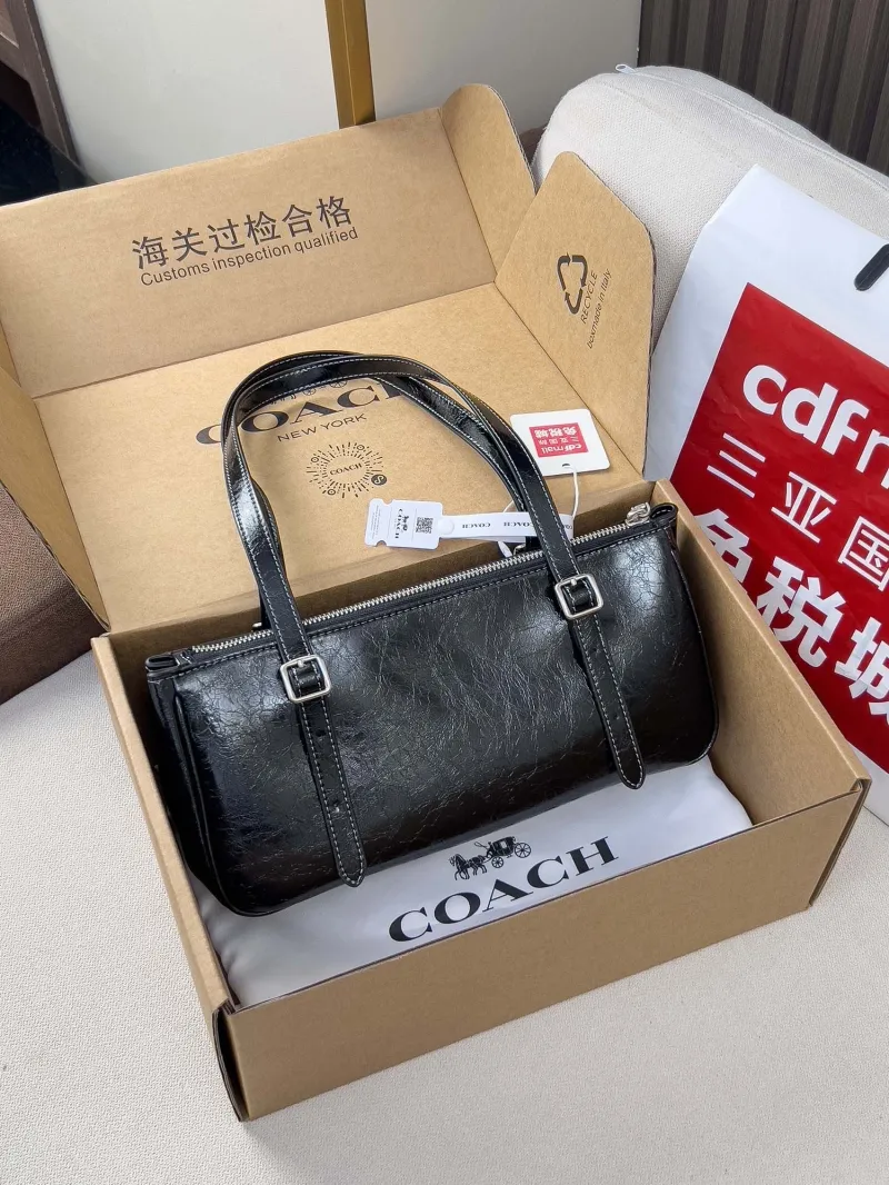 Alternative view of Coach Black Leather Top Handle Bag