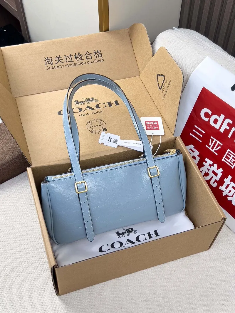 Alternative view of Coach Light Blue Top Handle Bag 125