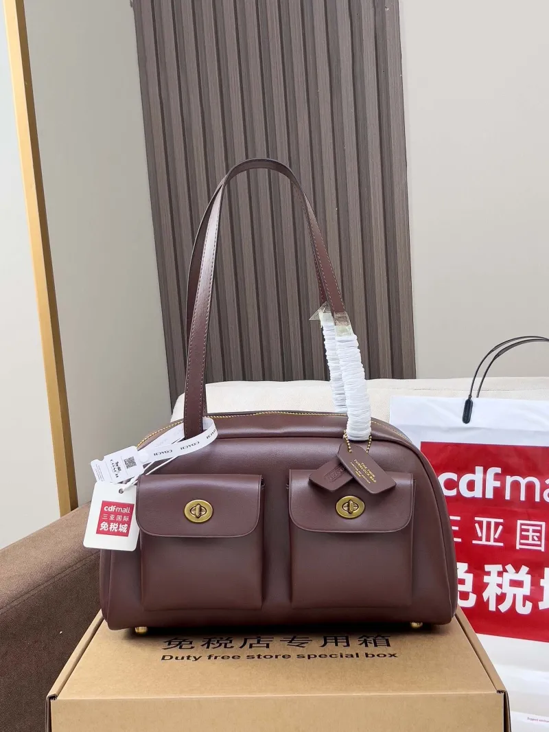 Coach Brown Top Handle Bag 127 - Image 4