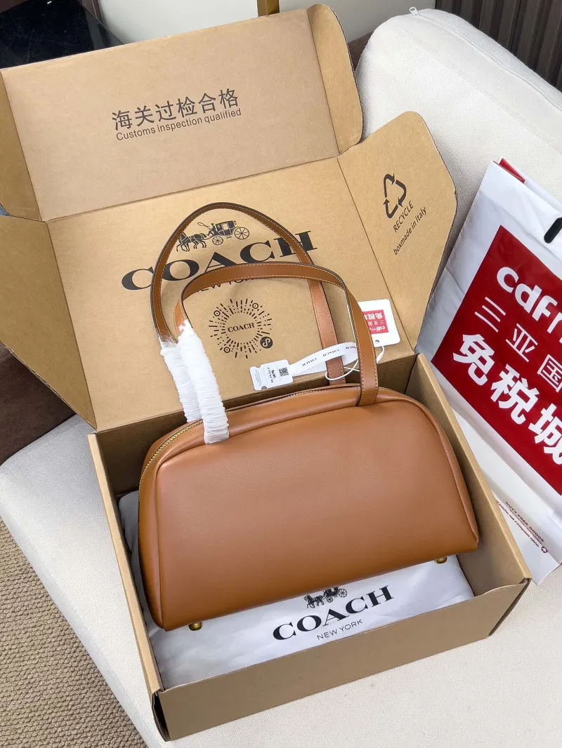 Alternative view of Coach Brown Leather Top Handle Bag 128