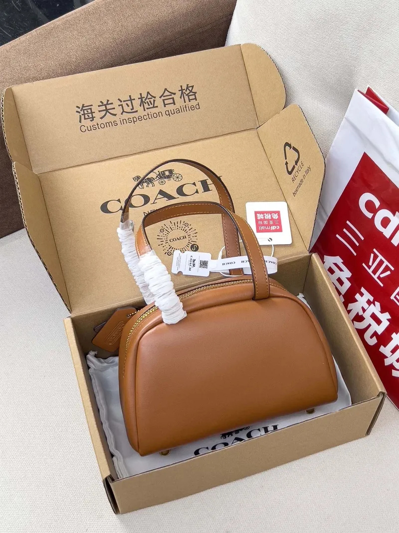 Alternative view of Coach Brown Leather Top Handle Bag 131