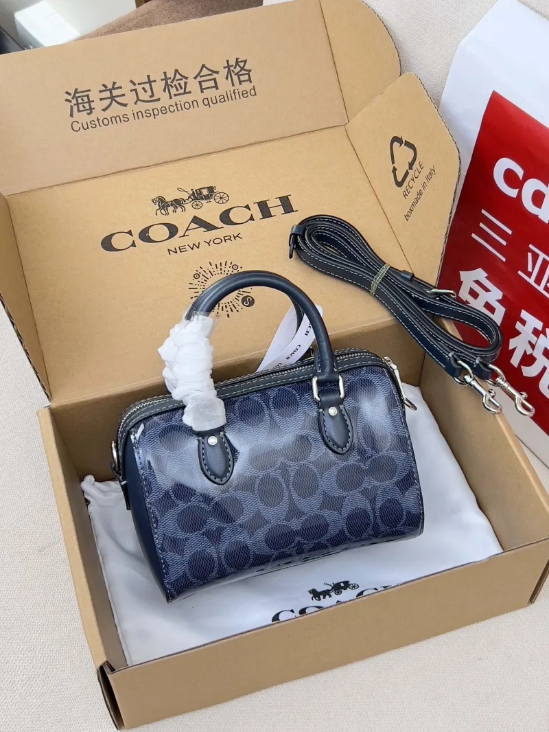 Alternative view of Coach Navy Mini Top Handle Crossbody Bag