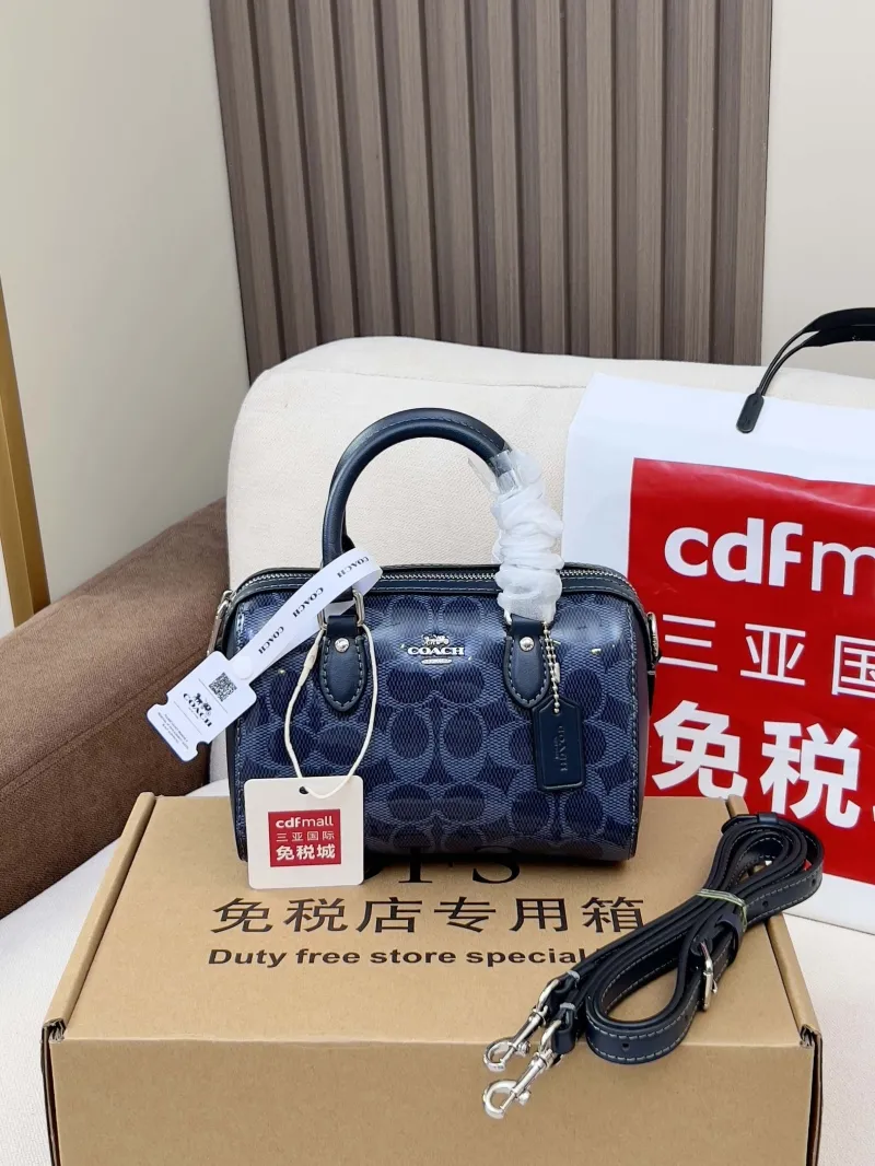 Coach Navy Mini Top Handle Crossbody Bag - Image 4