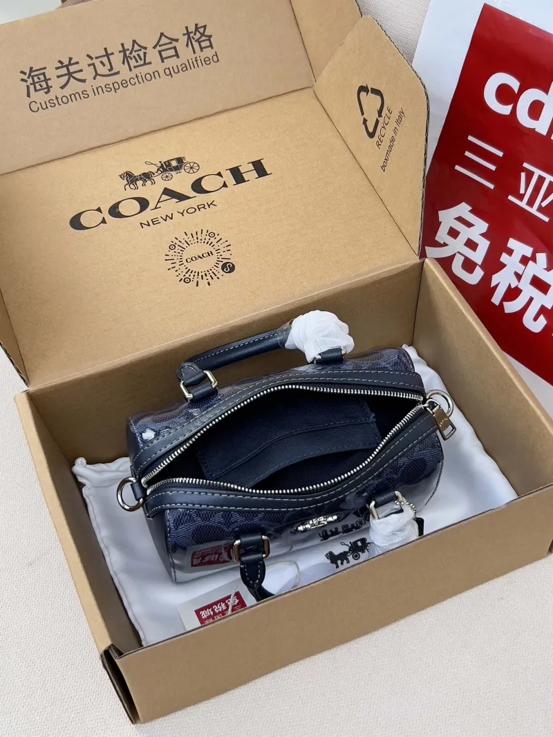 Coach Navy Mini Top Handle Crossbody Bag - Image 5