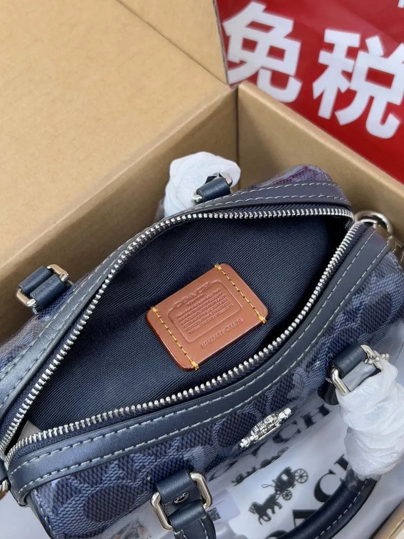Coach Navy Mini Top Handle Crossbody Bag - Image 6