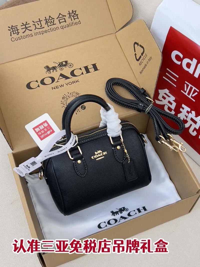 Coach Black Mini Top Handle Crossbody Bag