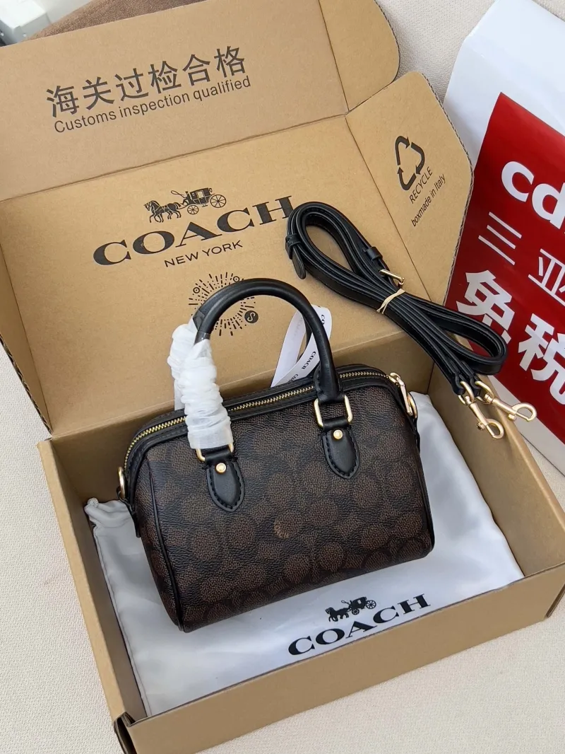 Alternative view of Coach Dark Brown Mini Top Handle Crossbody Bag