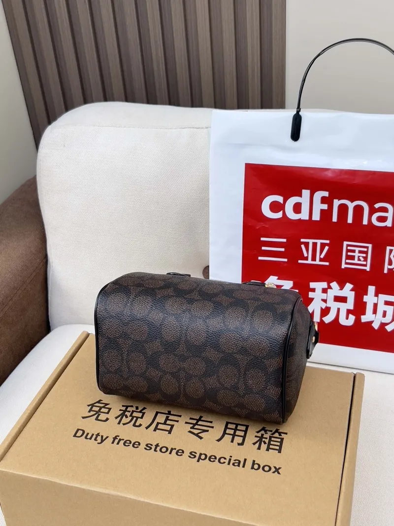 Coach Dark Brown Mini Top Handle Crossbody Bag - Image 3