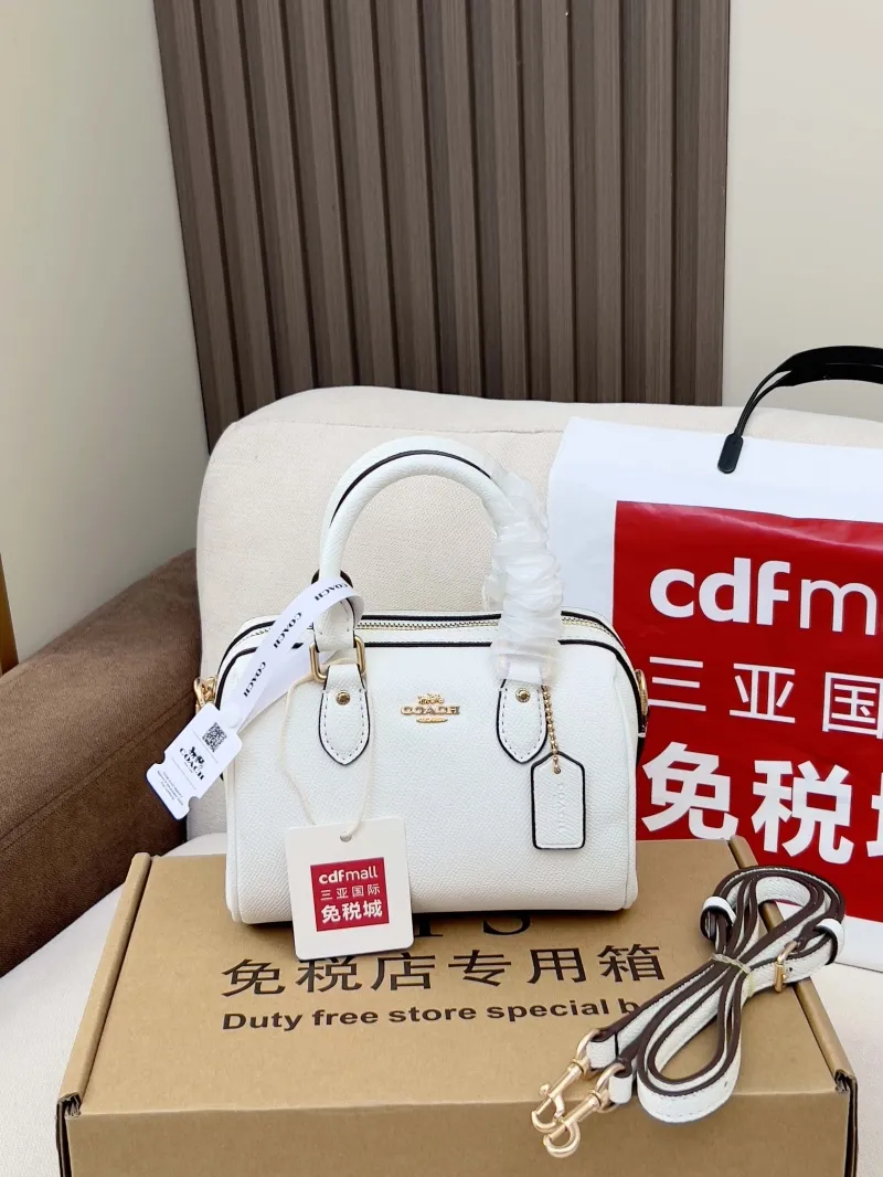 Coach White Mini Top Handle Bag - Image 4