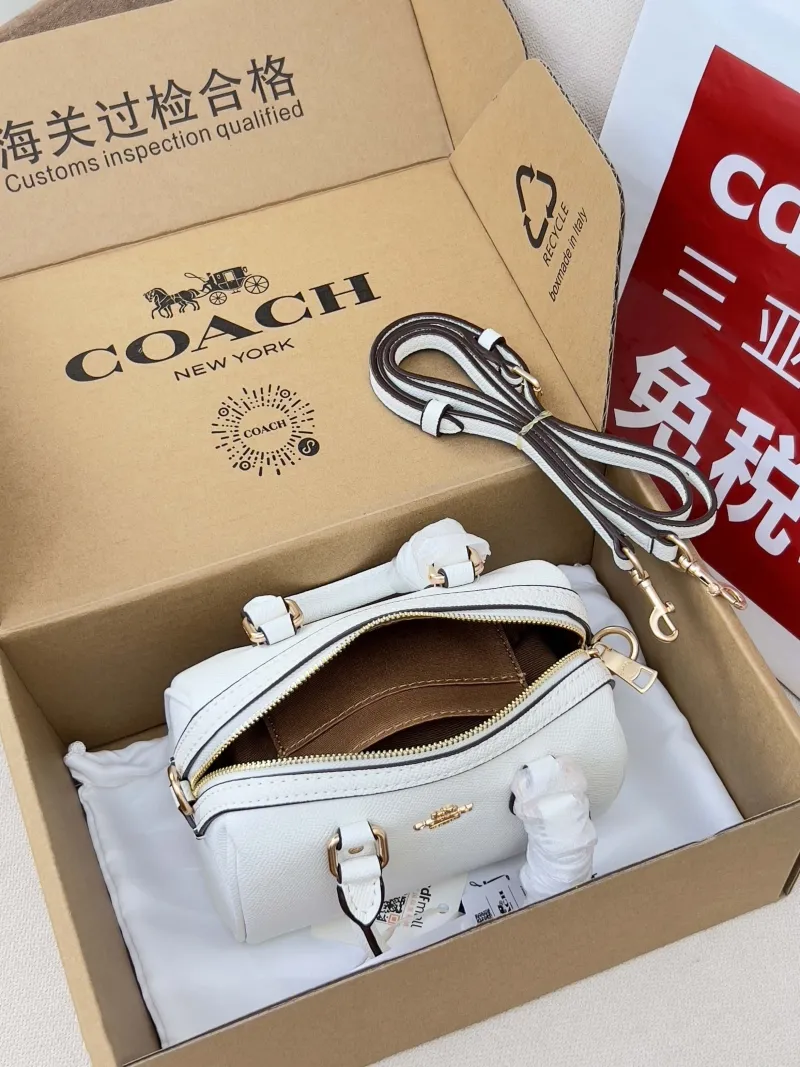 Coach White Mini Top Handle Bag - Image 5