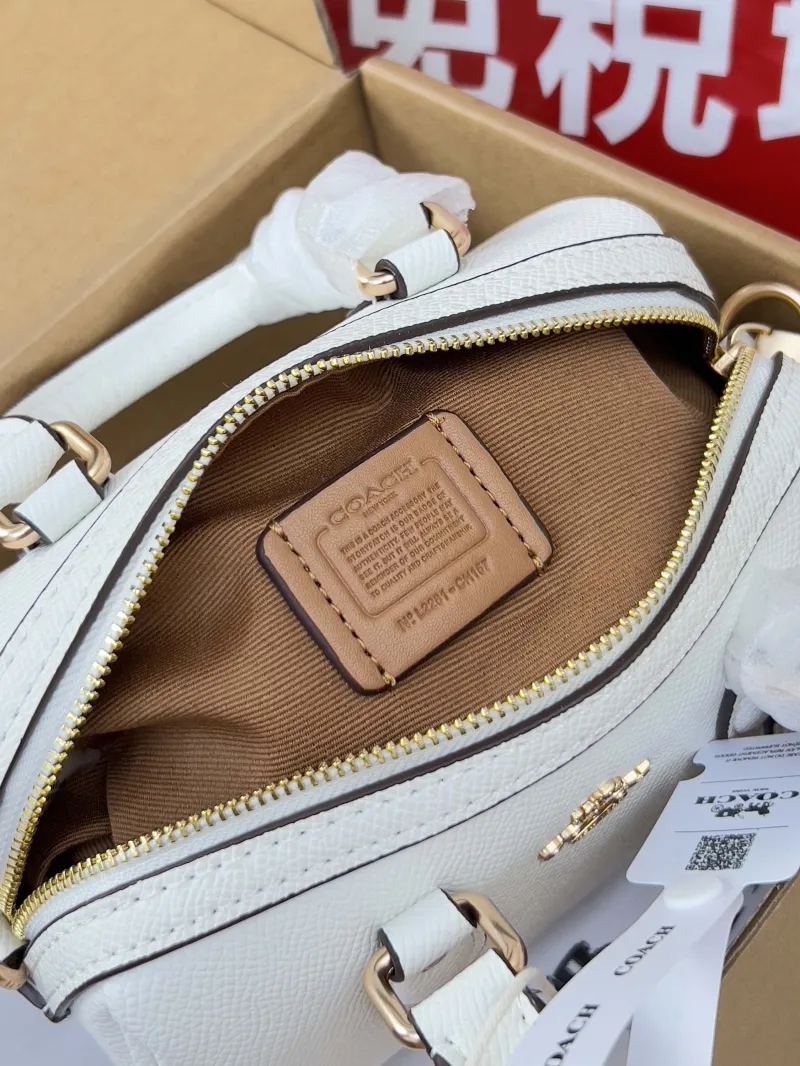 Coach White Mini Top Handle Bag - Image 6