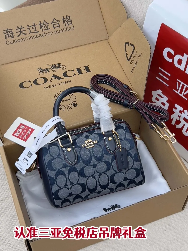 Coach Mini Signature Top Handle Crossbody Bag