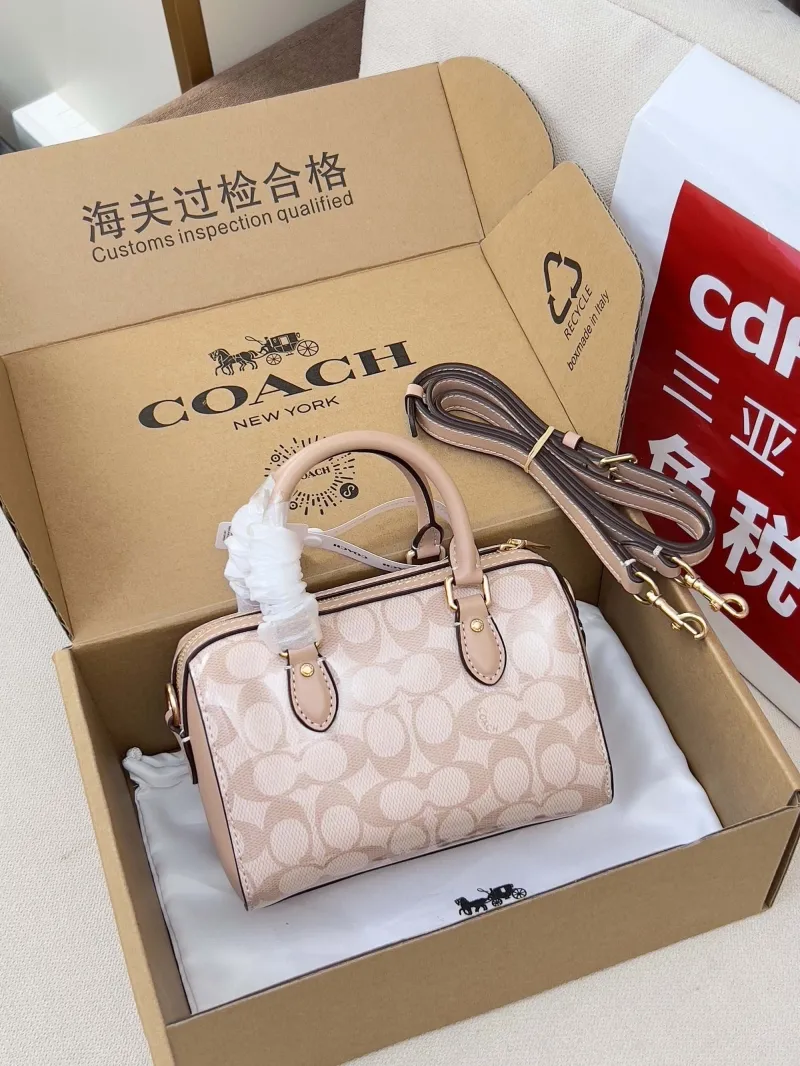 Alternative view of Coach Mini Light Beige Top Handle Crossbody Bag
