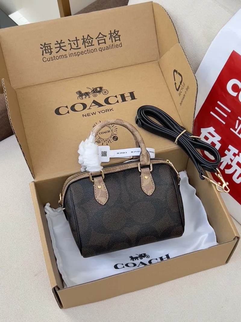 Alternative view of Coach Dark Brown Mini Top Handle Crossbody Bag