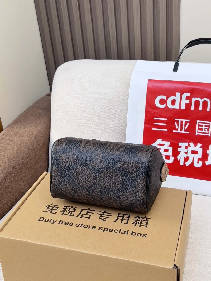 Coach Dark Brown Mini Top Handle Crossbody Bag - Image 3