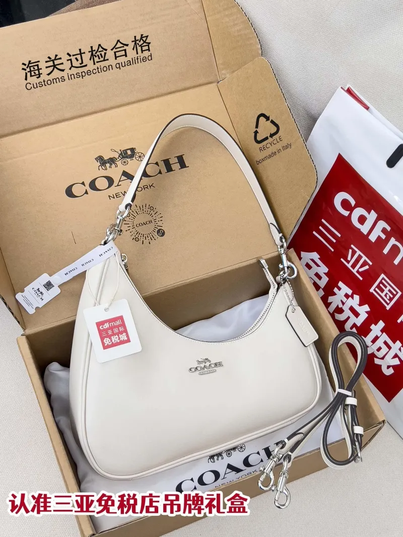 Coach White Hobo Shoulder Bag 166