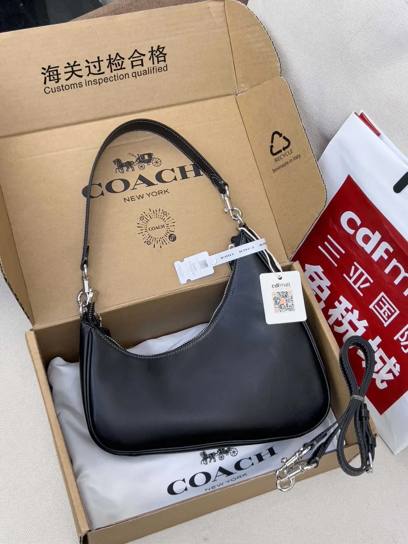 Alternative view of Coach Black Leather Hobo Shoulder Bag