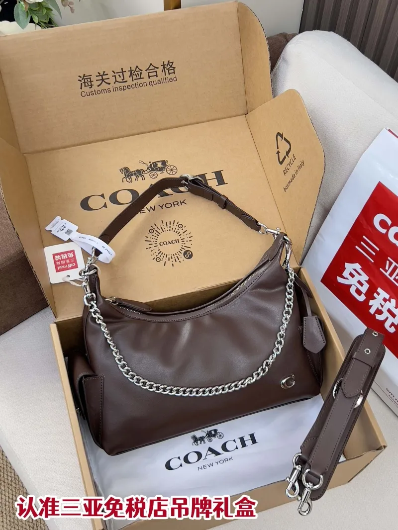Coach Brown Leather Top Handle Bag 172