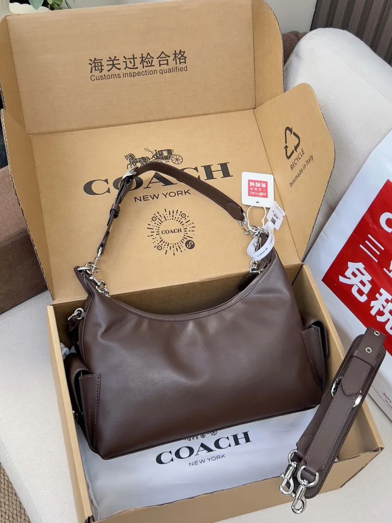 Alternative view of Coach Brown Leather Top Handle Bag 172
