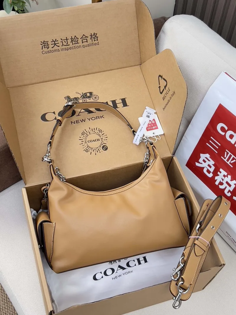 Alternative view of Coach Tan Leather Women's Hobo Shoulder Bag