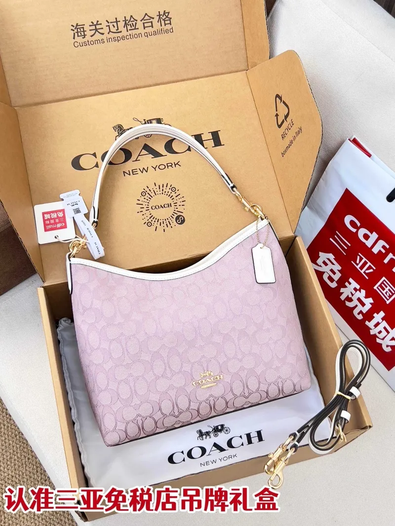 Coach 175 Light Pink Hobo Shoulder Bag