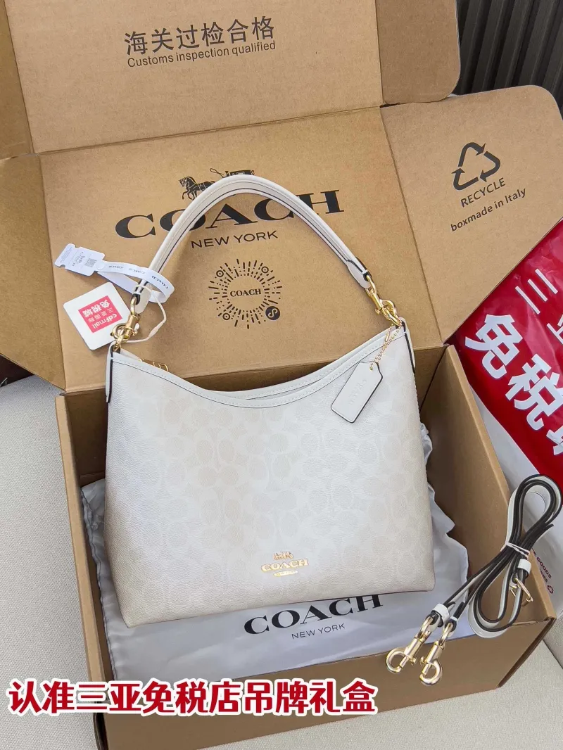 Coach White Hobo Crossbody Bag