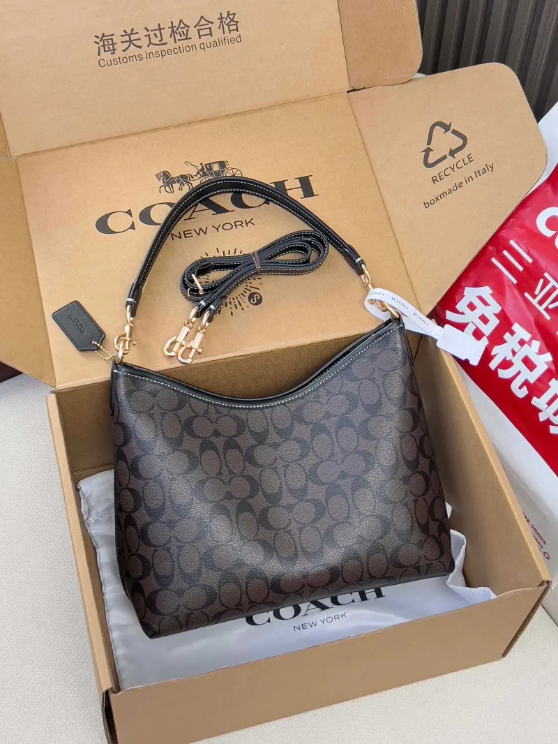 Alternative view of Coach Dark Brown Monogram Hobo Shoulder Bag