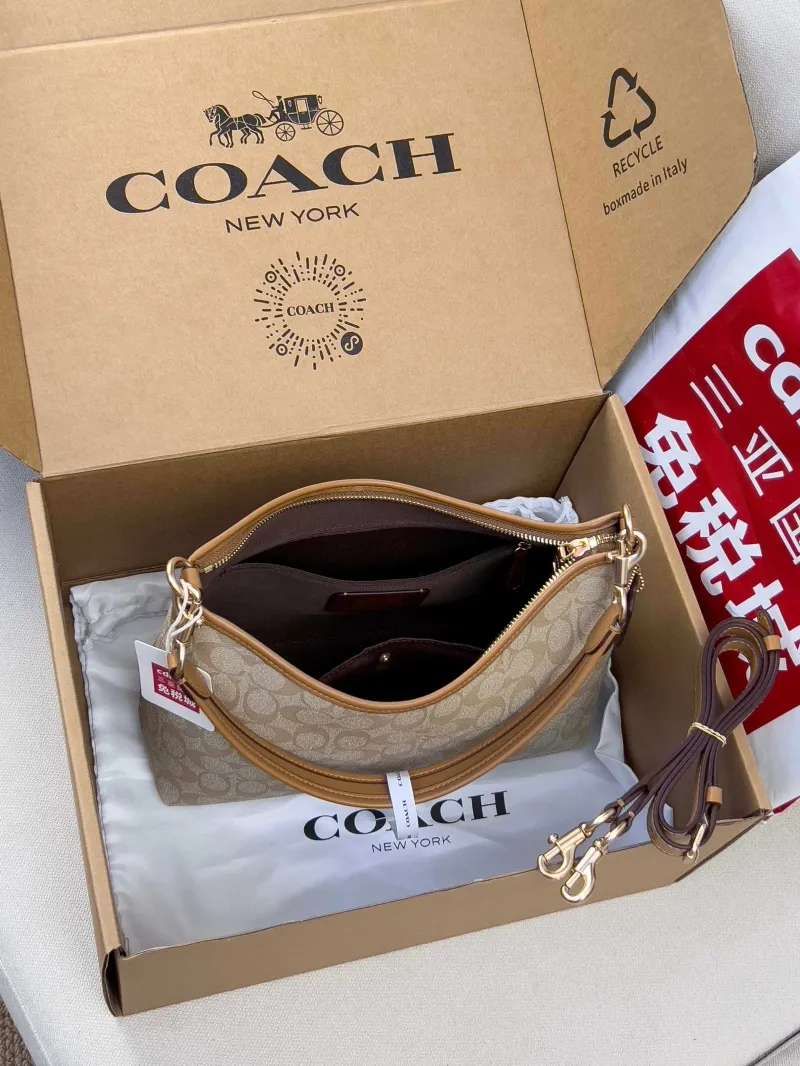 Coach Light Khaki Top Handle Shoulder Bag 180 - Image 5