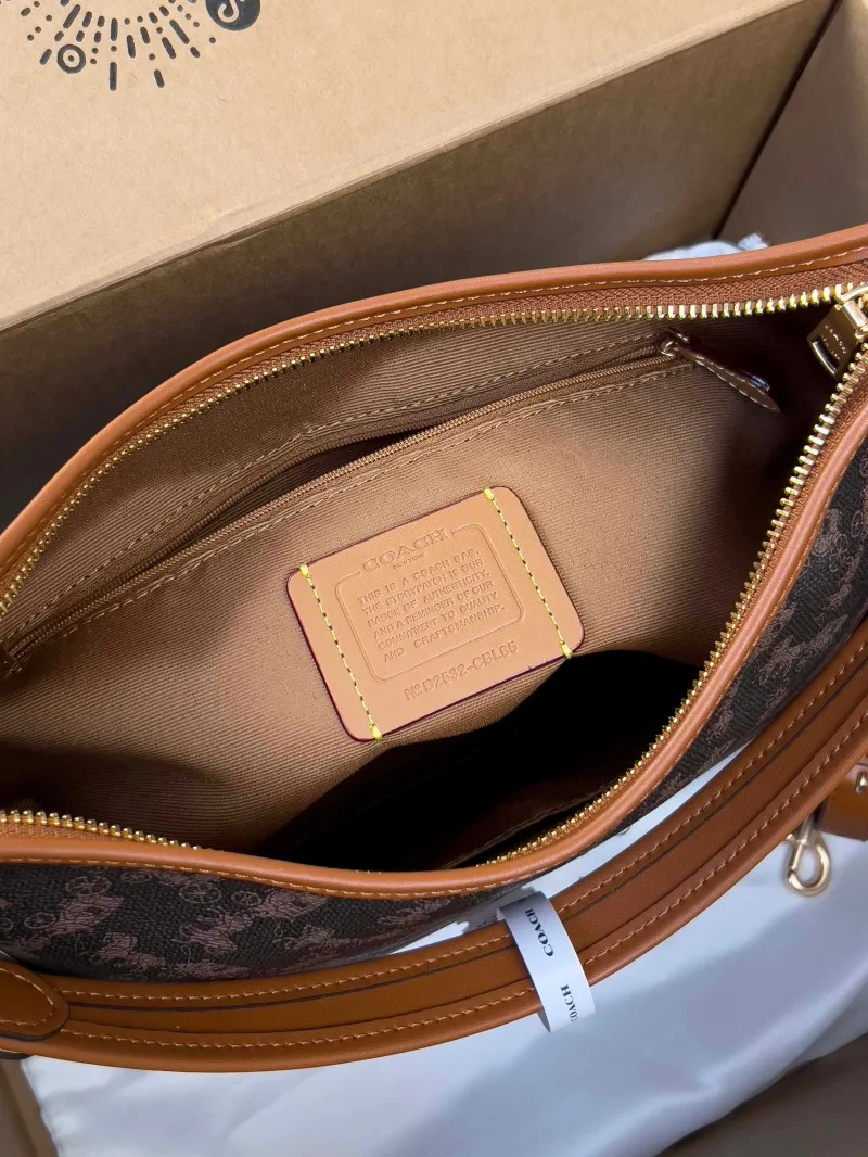 Coach Brown Top Handle Hobo Bag 181 - Image 5