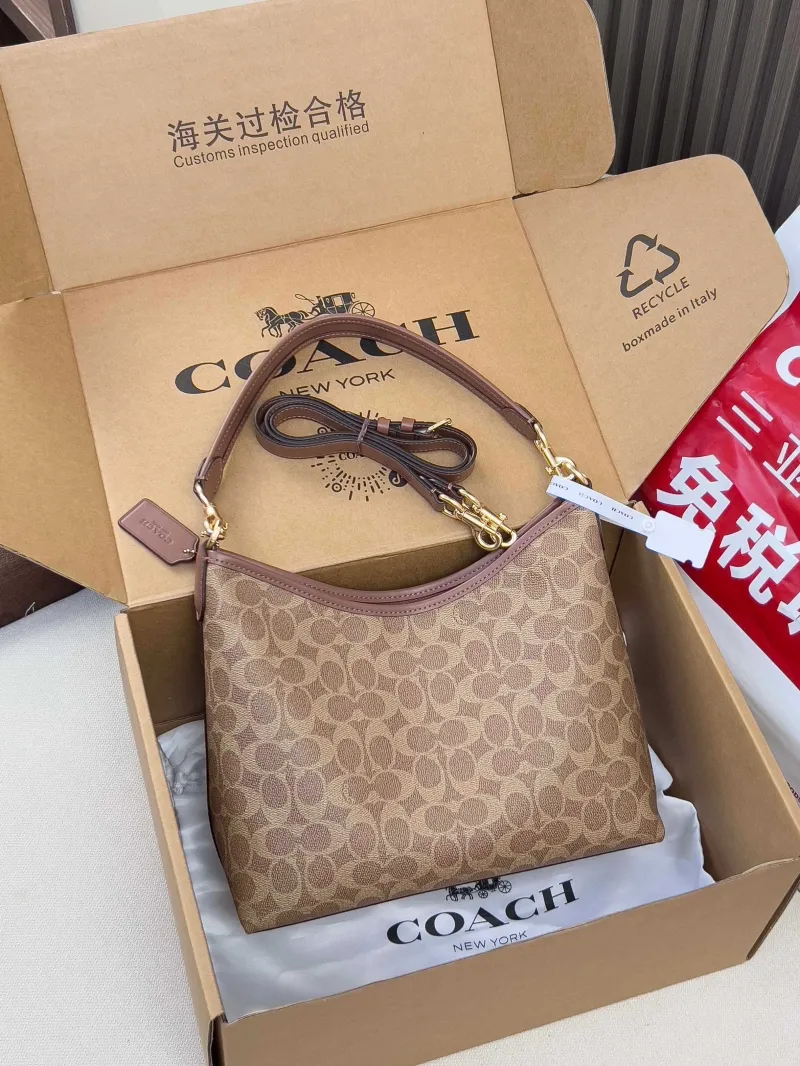 Alternative view of Coach Signature Top Handle Shoulder Bag Brown