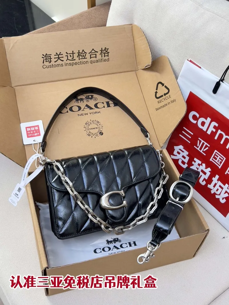 Coach Black Quilted Top Handle Handbag