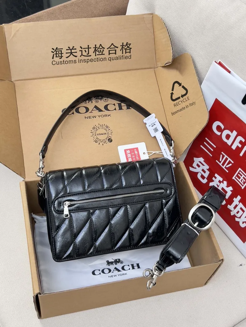 Alternative view of Coach Black Quilted Top Handle Handbag