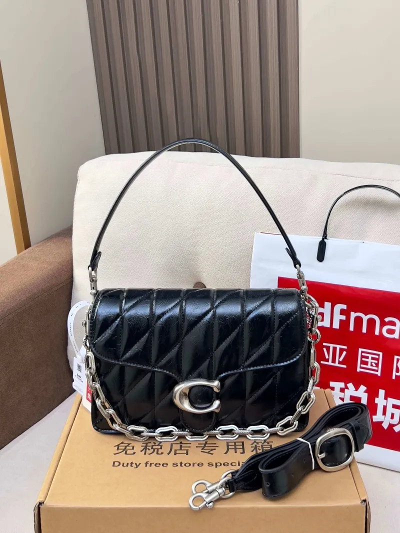 Coach Black Quilted Top Handle Handbag - Image 4