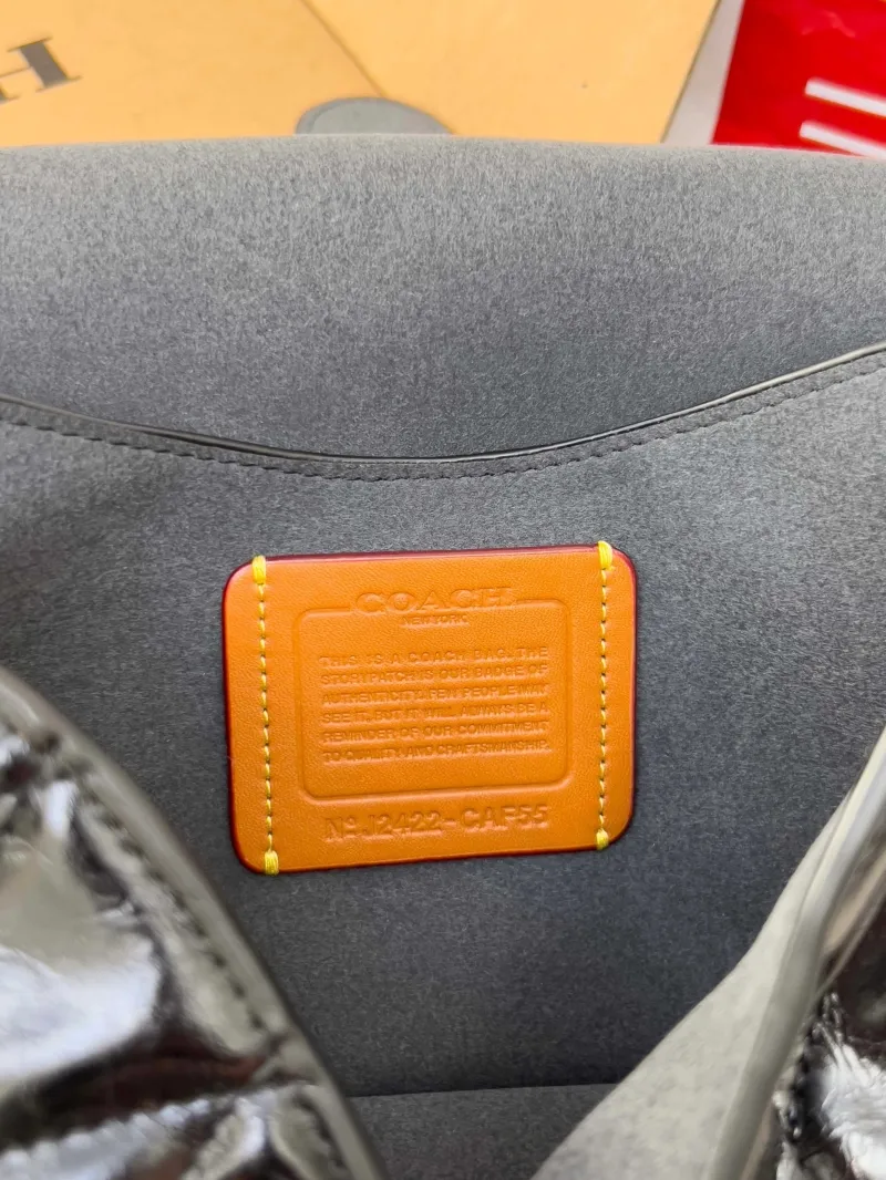 Coach Black Quilted Top Handle Handbag - Image 6