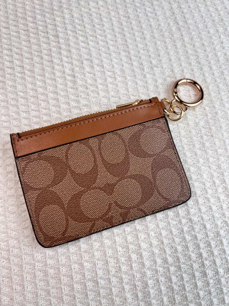 Coach Brown Keychain Card Holder - Image 3