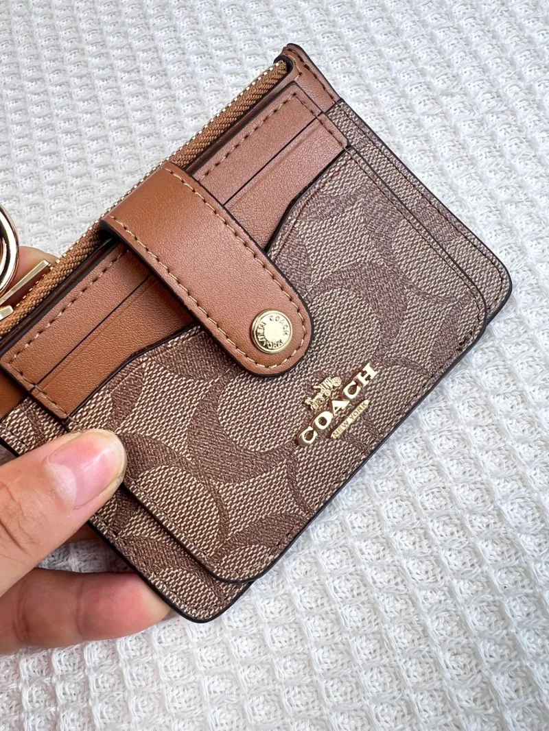 Coach Brown Keychain Card Holder - Image 5