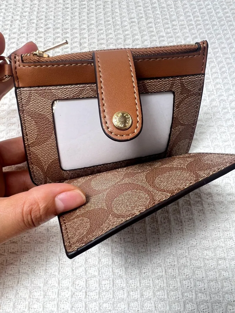 Coach Brown Keychain Card Holder - Image 6