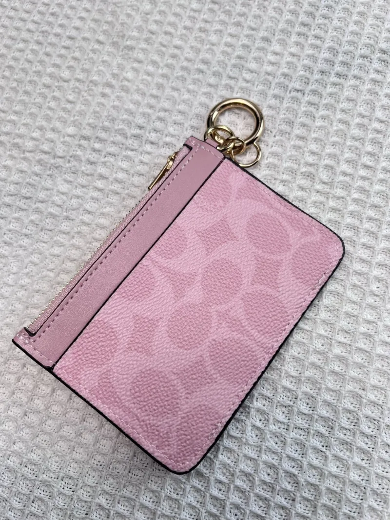 Coach Pink Card Case Key Pouch - Image 3