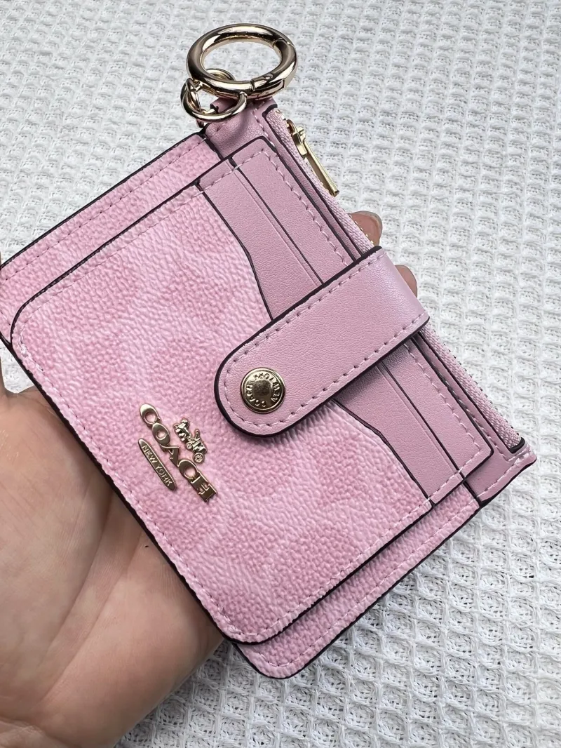 Coach Pink Card Case Key Pouch - Image 4