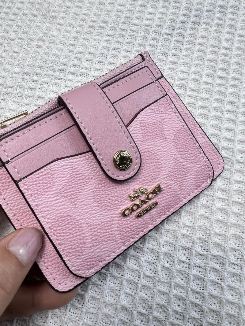 Coach Pink Card Case Key Pouch - Image 5