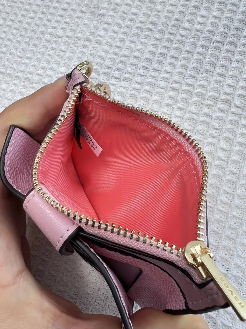 Coach Pink Card Case Key Pouch - Image 8