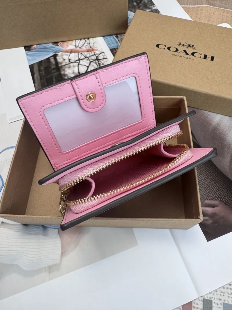 Coach Pink Small Bifold Wallet - Image 6