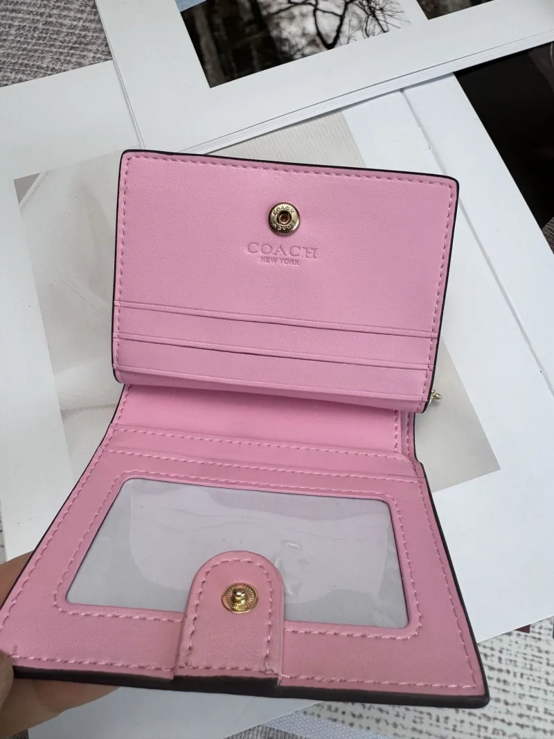 Coach Pink Small Bifold Wallet - Image 7