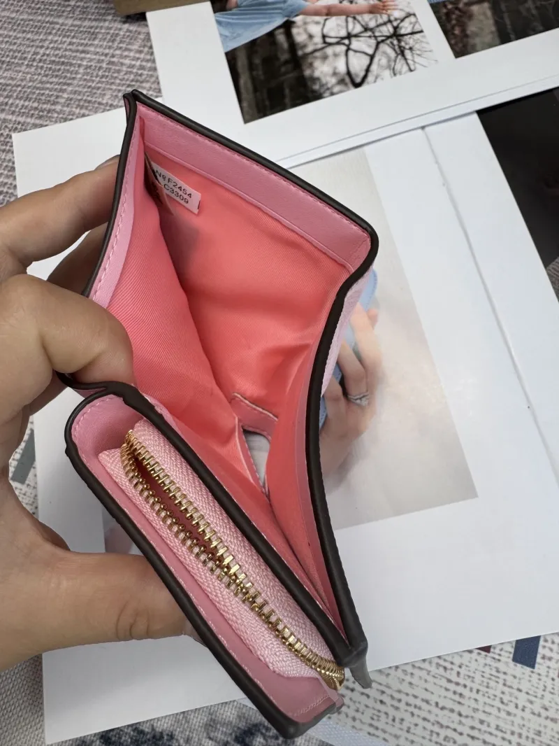 Coach Pink Small Bifold Wallet - Image 8
