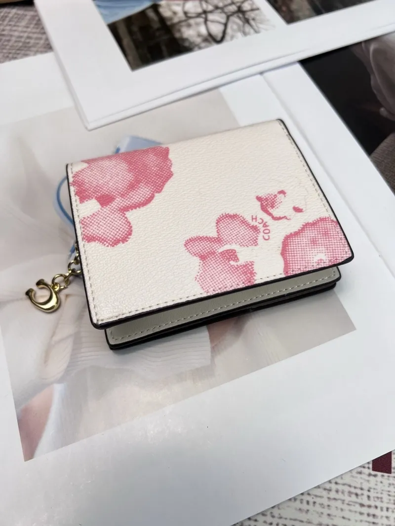Alternative view of Coach White Pink Floral Print Wallet