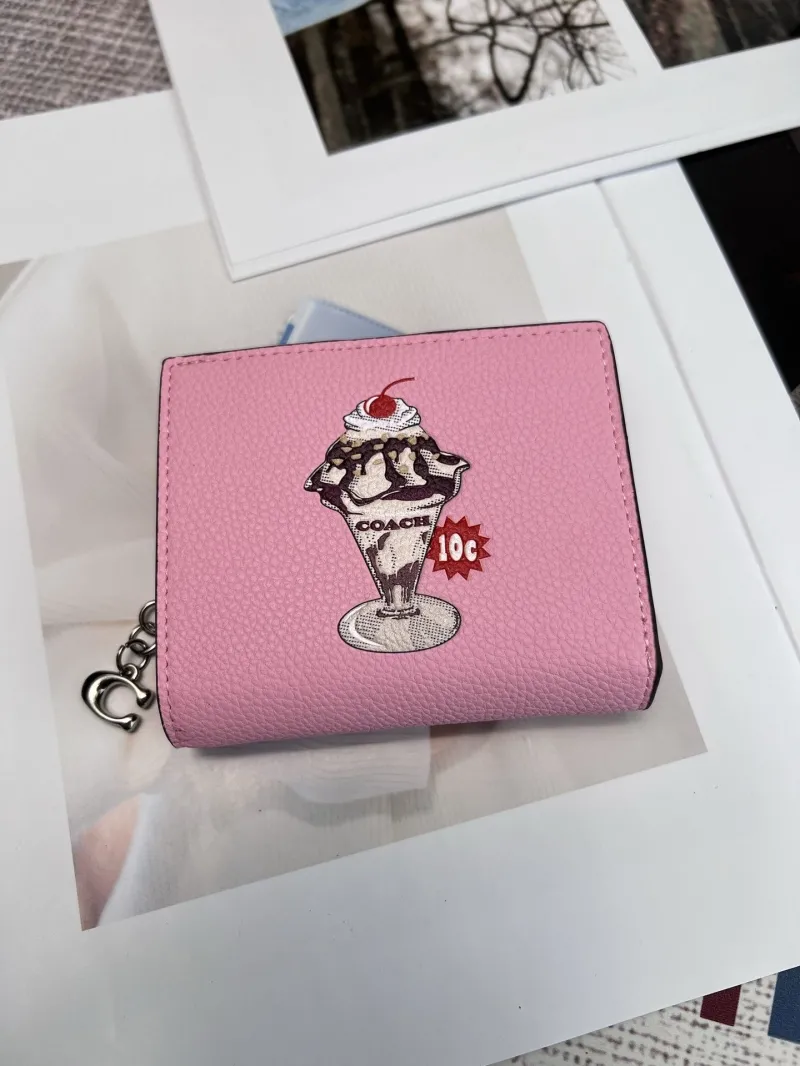 Coach Pink Ice Cream Sundae Small Wallet