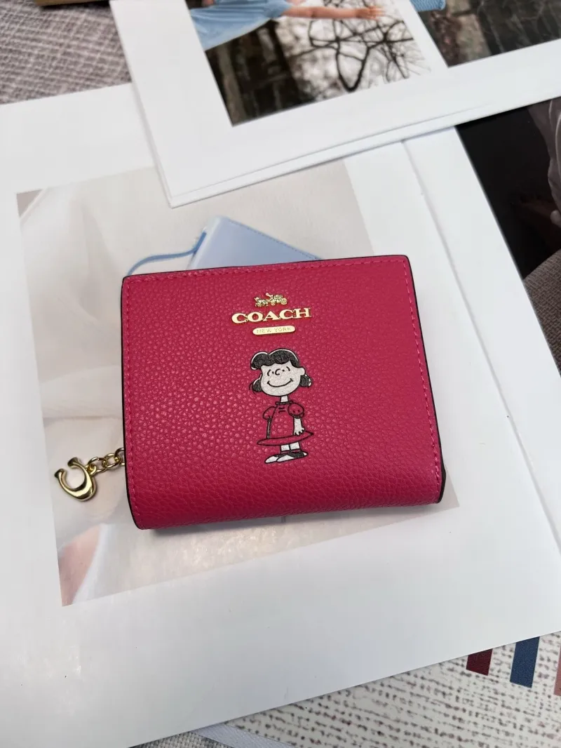 Coach Pink Peanuts Lucy Small Wallet